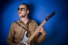 Cool Guitar Player Stock Images