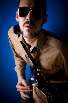 Intense Guitar Player Royalty Free Stock Image Intense Guitar Player Royalty Free Stock Image