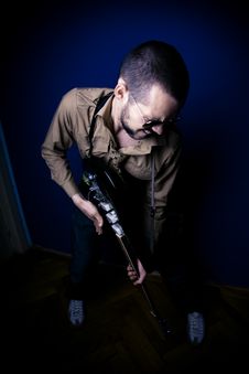 Intense Guitar Player Royalty Free Stock Photo Intense Guitar Player Royalty Free Stock Photo