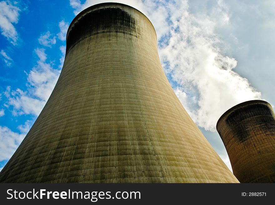 Cooling towers from a large power station