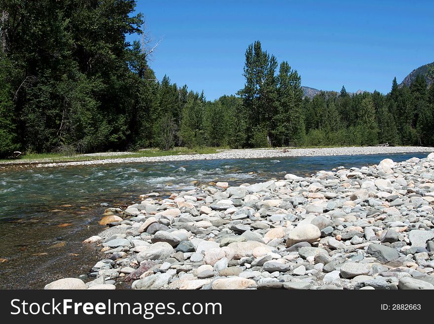 Methow River flowing near Mazama, Washington