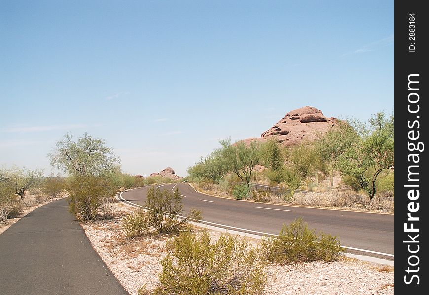 A road through desert, Arizona,USA