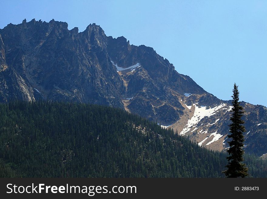 Mountains in the North Cascades in Washington state