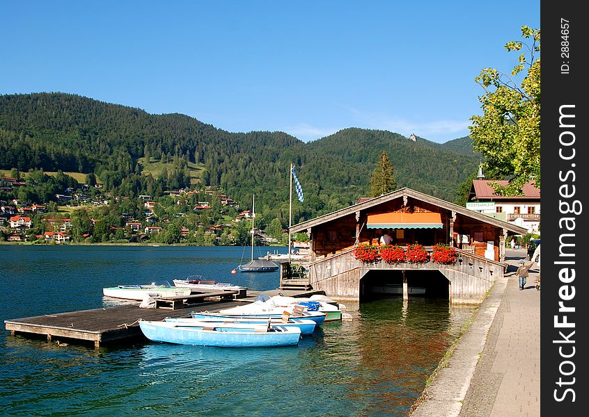 Little village in the alpines called tegernsee. Little village in the alpines called tegernsee