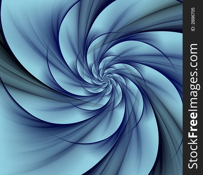 Blue abstract vortex fractal background. Blue abstract vortex fractal background