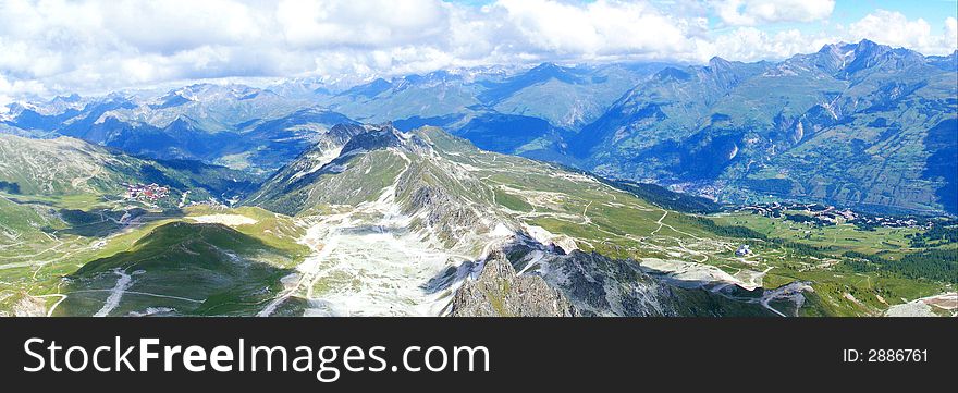 Alps mountain in france the summer