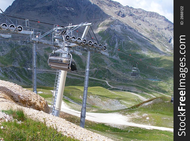 Alps mountain in france the summer