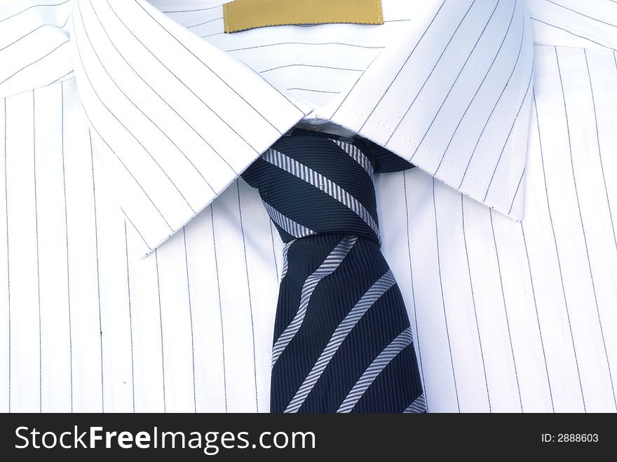 Decent shirt with tie close up. Decent shirt with tie close up.