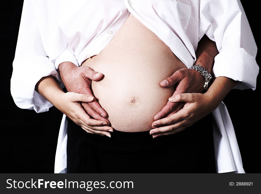 Pregnancy portrait of young mother to be. Pregnancy portrait of young mother to be