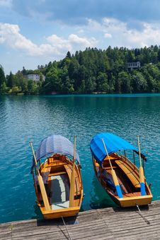 Two Row Boats On The Lake Stock Photography Two Row Boats On The Lake Stock Photography