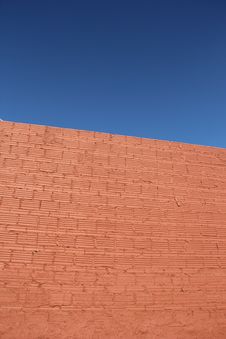 Clear Blue Sky Brick Wall Royalty Free Stock Photo Clear Blue Sky Brick Wall Royalty Free Stock Photo
