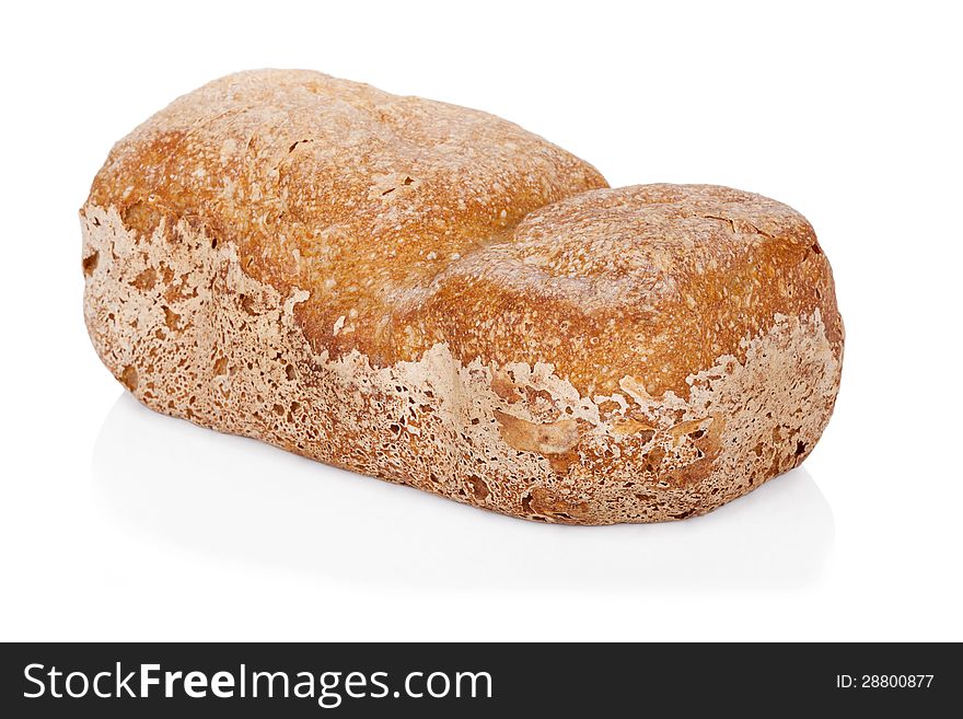 Homemade Bread On White