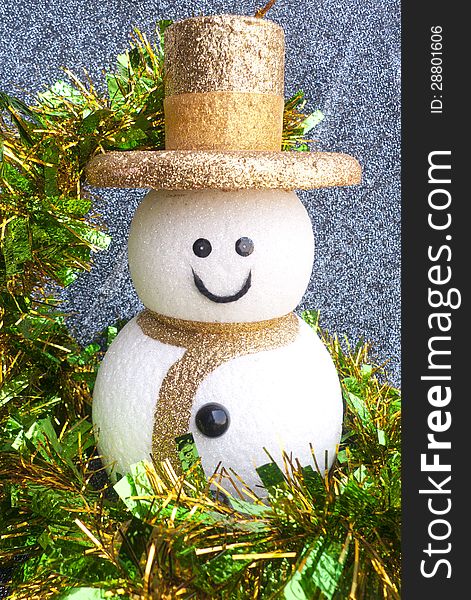 Snowman with Decoration for Christmas. Snowman with Decoration for Christmas.