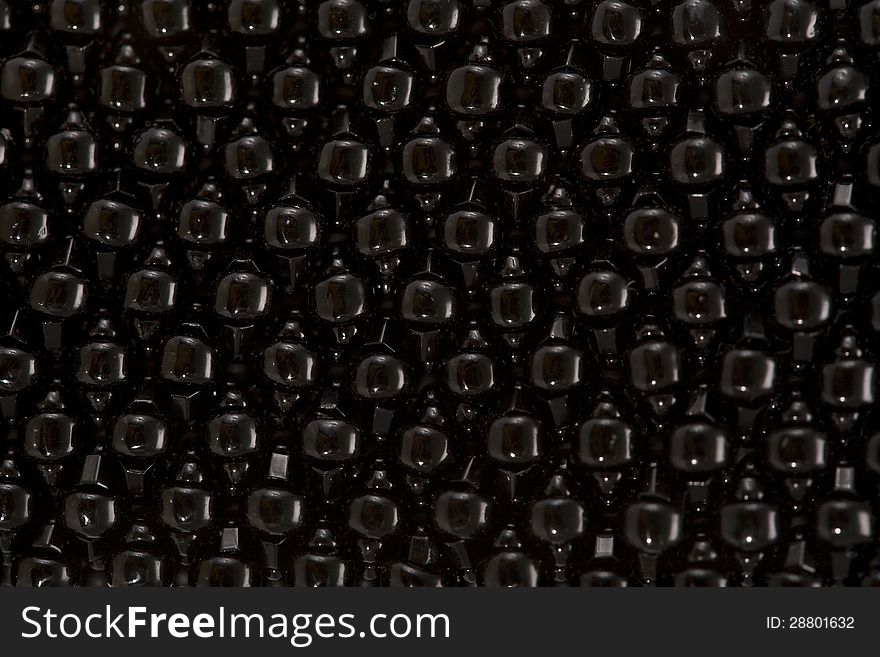 Vertical Plane Of Black Beads