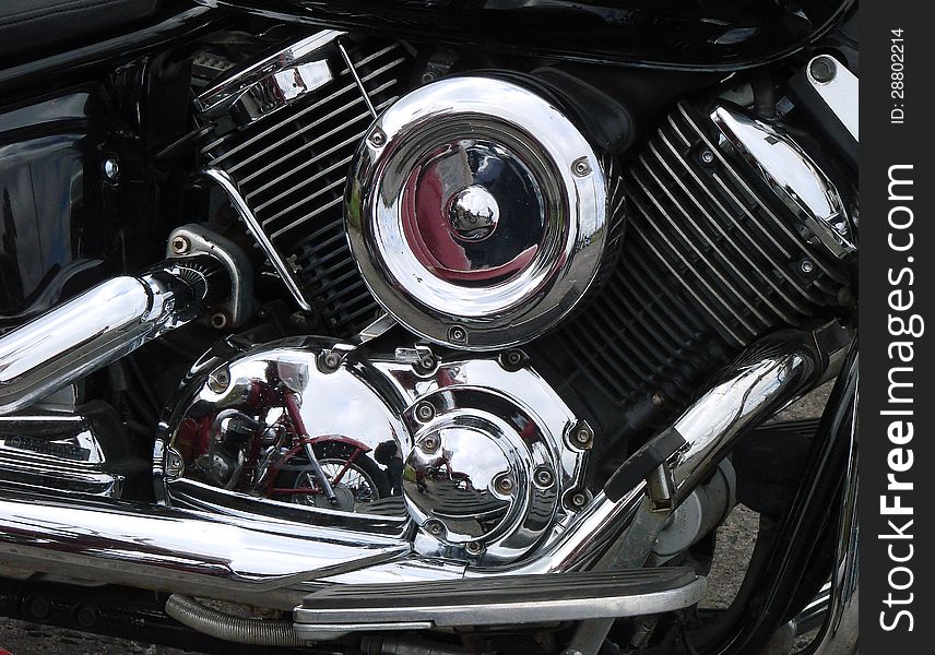 Motorcycle Chrome Engine