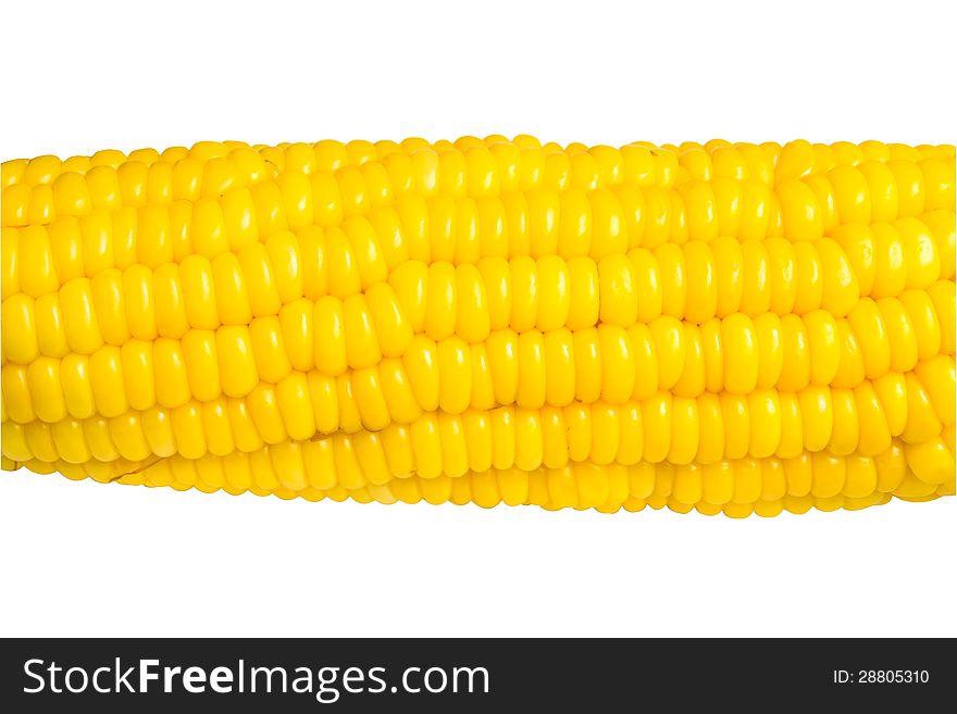 Corn is isolated on white background