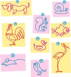 Outline Animals Royalty Free Stock Image
