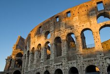 Magnificent Colosseum In The First Rays Of Sun Royalty Free Stock Photo Magnificent Colosseum In The First Rays Of Sun Royalty Free Stock Photo