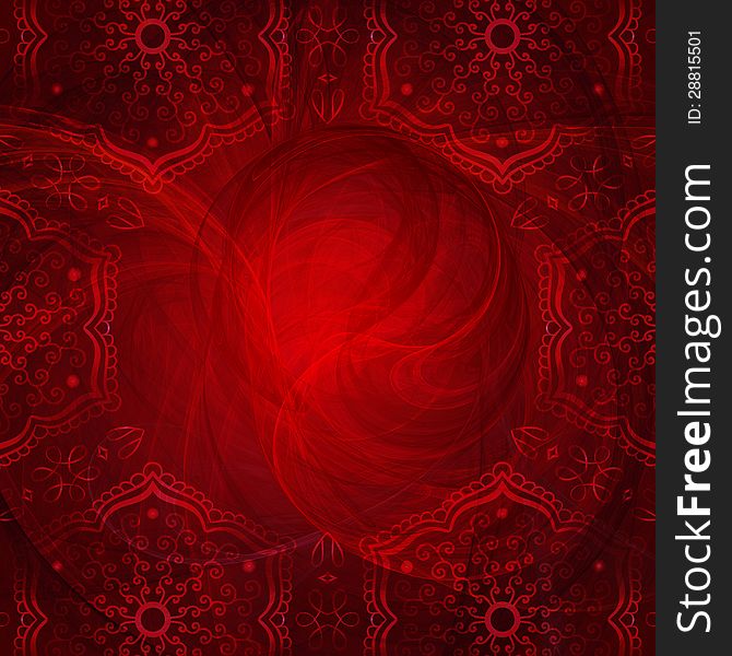 Background for romantic card, poster, flyer or banner. With lace elements in red and black colors. Raster version. Background for romantic card, poster, flyer or banner. With lace elements in red and black colors. Raster version.