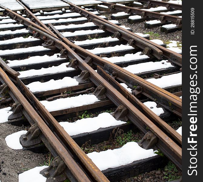 Snow On Railway Line