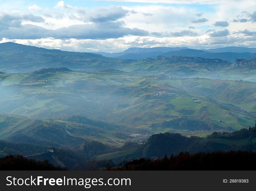 Italian east coast mountains landscape. Italian east coast mountains landscape