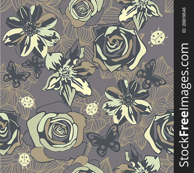 Floral seamless texture