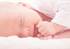 Face Of Newborn Baby Sleeping Royalty Free Stock Image Face Of Newborn Baby Sleeping Royalty Free Stock Image
