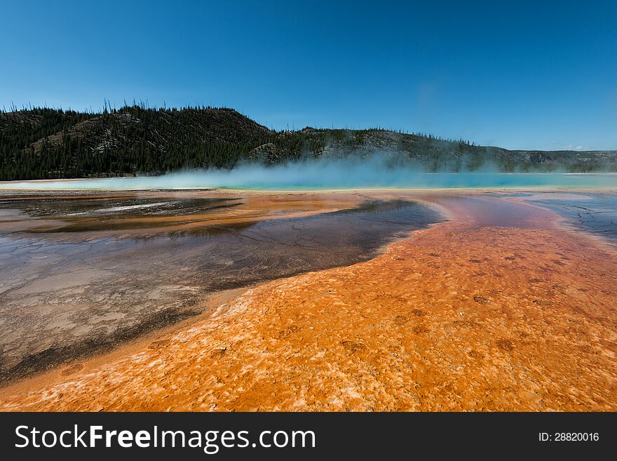 Orange Lake in Yellowstone National Park