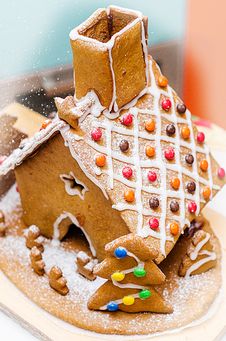 Gingerbread House- Top View Stock Photos Gingerbread House- Top View Stock Photos