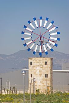 Mediterranean Windmill Royalty Free Stock Image
