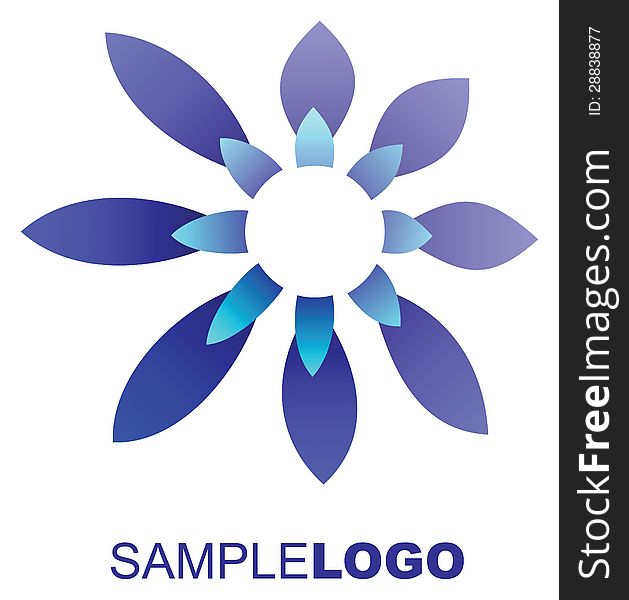 Blue flower logo