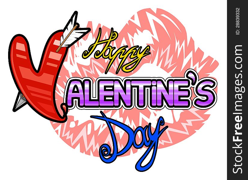 Logo for Valentines Day with handmade calligraphy. Available in vector EPS format. Logo for Valentines Day with handmade calligraphy. Available in vector EPS format.