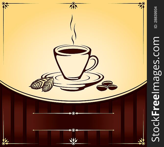 Cup of Coffee. Vector background