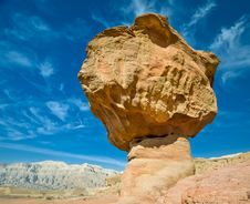 Monument Of Desert, Timna Park, Eilat Royalty Free Stock Photo
