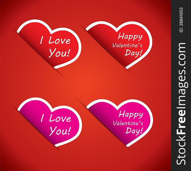 Heart Icons - I Love Your And Happy Valentines Day