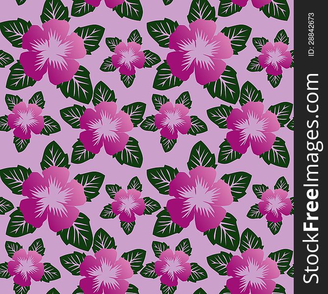 Floral seamless pattern with violet flowers.
