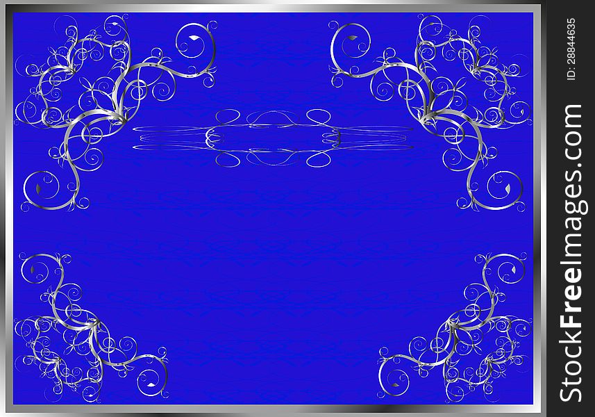 Vector blue and silver background certificate or invitation. Vector blue and silver background certificate or invitation