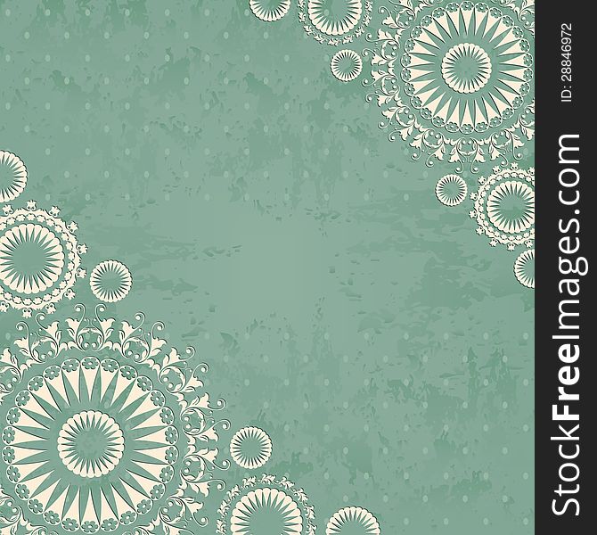 Abstract background with floral lace. Editable vector background