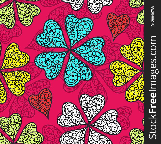 Vector Flourish Seamless Pattern