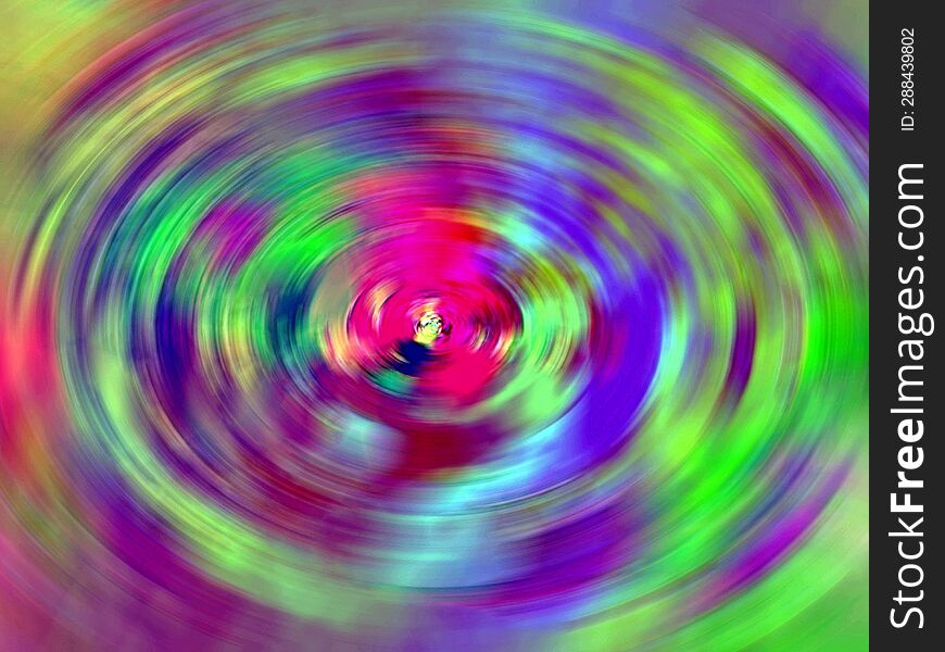 radial blur abstract  in vivid vibrant colors