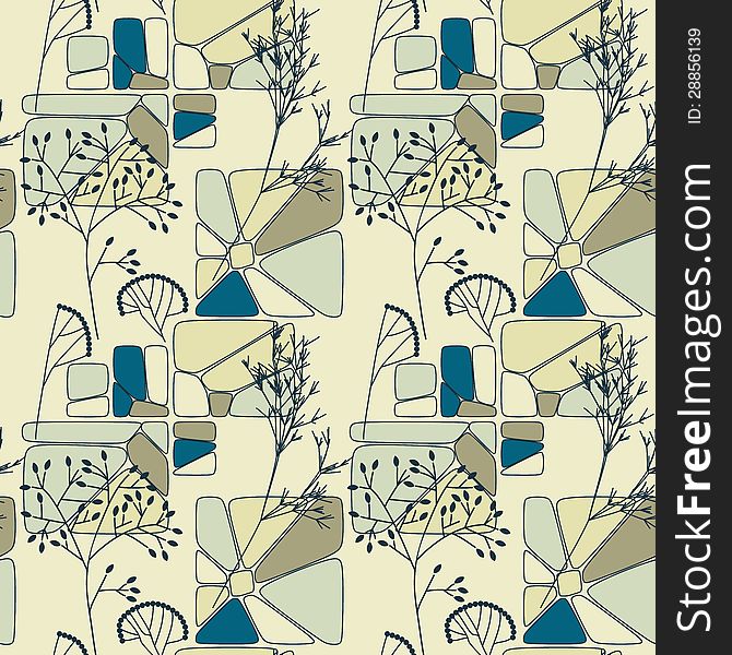 Elegant Floral Retro Seamless Pattern