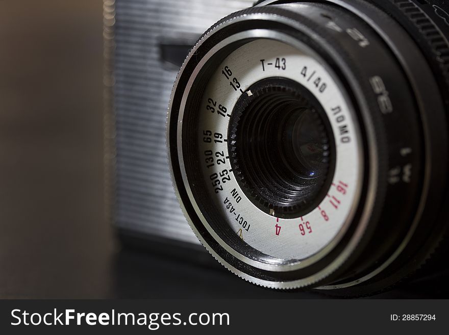 Detail of a vintage foto camera. Detail of a vintage foto camera