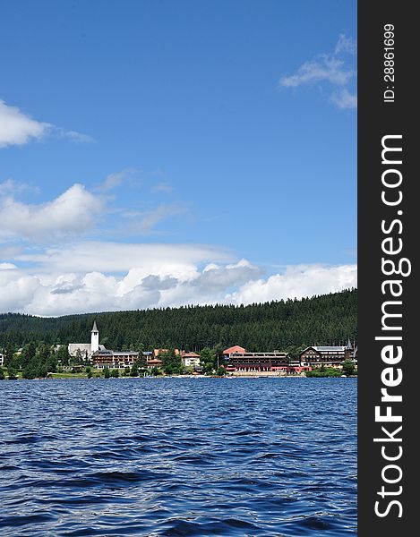 View of the lake out of on the place Titisee in the Black Forest