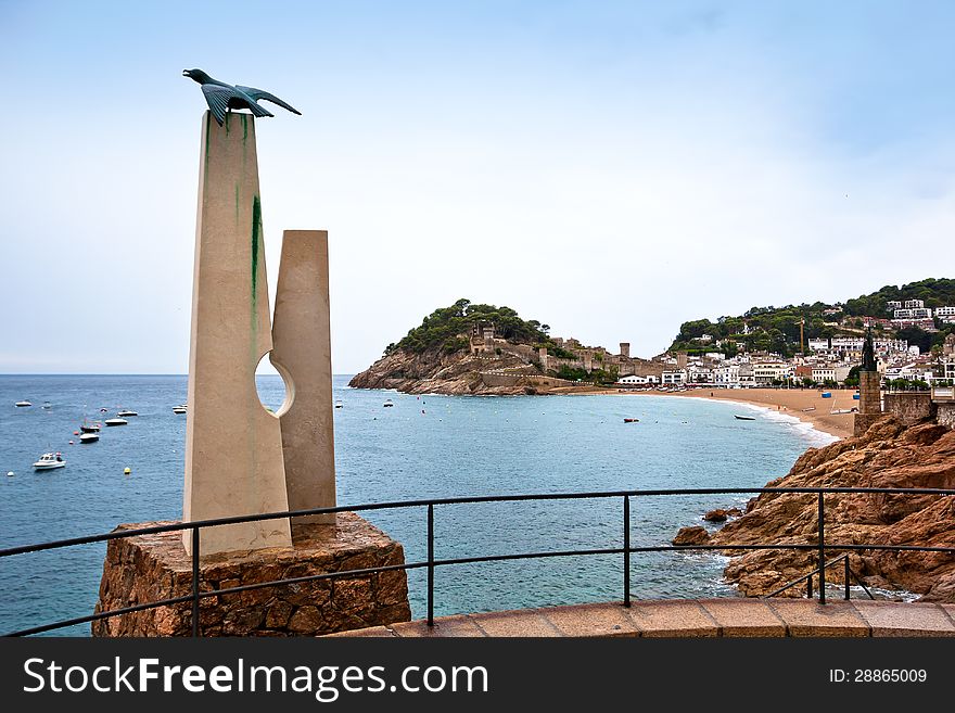 Castle view in Tossa de Mar, Costa Brava, Spain. Castle view in Tossa de Mar, Costa Brava, Spain.