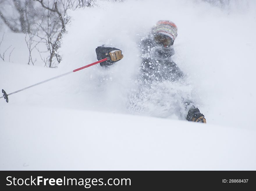 Freerider in the mountains of Siberia in december. Freerider in the mountains of Siberia in december