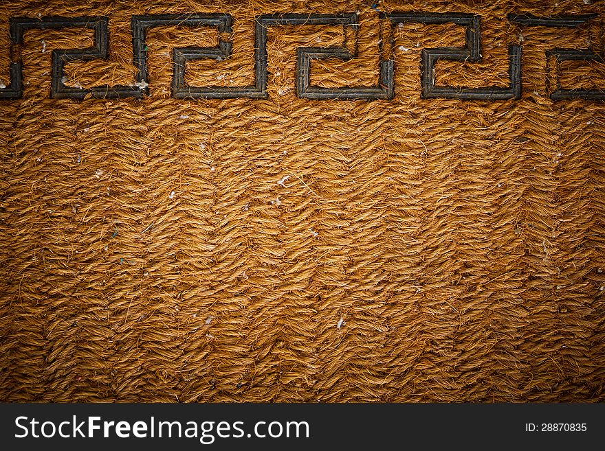 Texture of mat.
