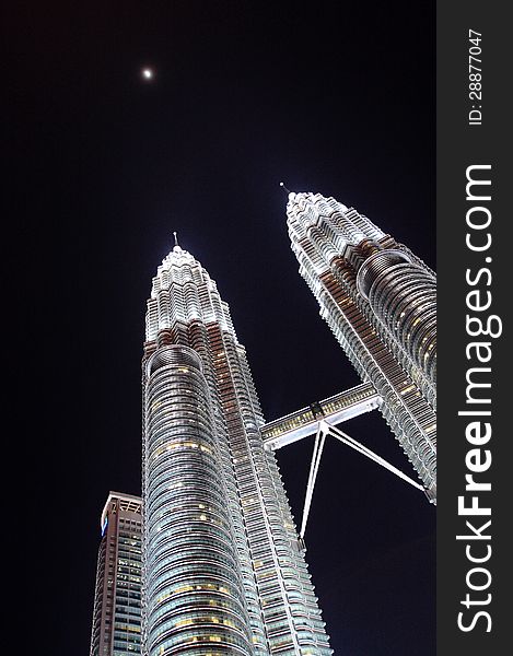 The Petronas Towers, also known as the Petronas Twin Towers are twin skyscrapers in Kuala Lumpur, Malaysia.