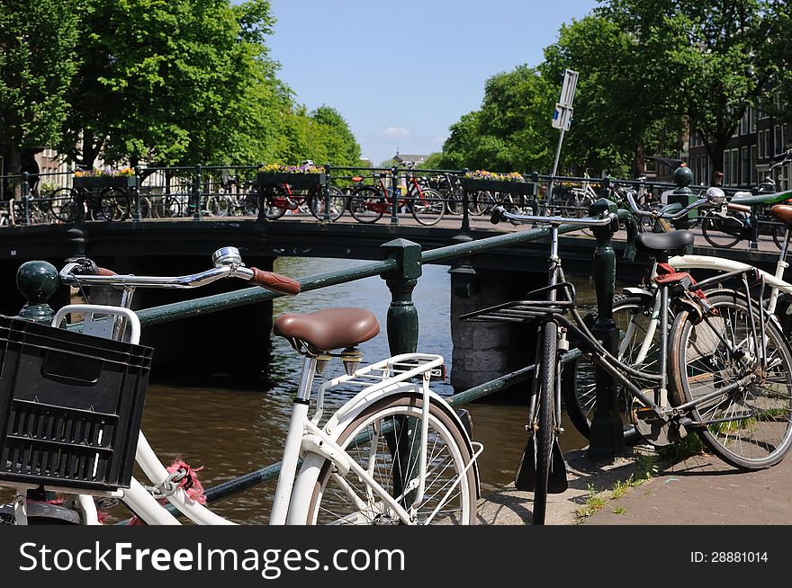 In Amsterdam the most popular transport is bicycle