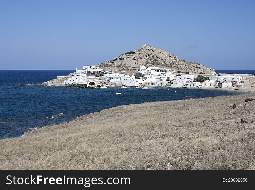 Fishing village of Agia Anna, Mykonos island, Cyclades, Greece. Fishing village of Agia Anna, Mykonos island, Cyclades, Greece