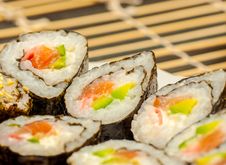 Set Of Japanese Sushi Royalty Free Stock Image